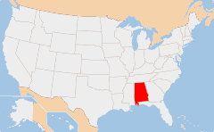 Alabama 地図