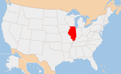 Illinois 地図