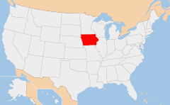 Iowa 地図