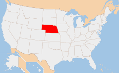 Nebraska 地図