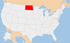 North Dakota 地図