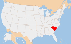 South Carolina 地図