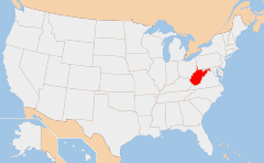 West Virginia 地図